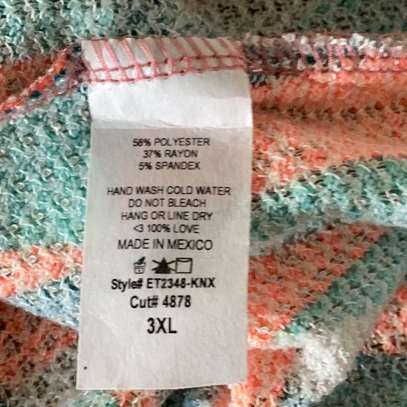 Vibrant Green and Orange Blouse for Effortless Elegance - Picture 5 of 5